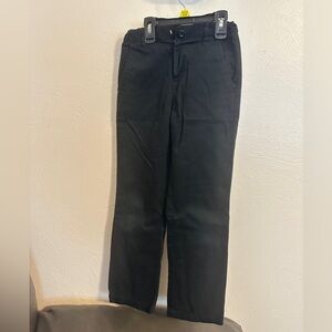 Boys Old Navy Straight Slim cotton Black pants Size 8 w/adjustable waist